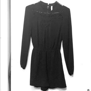 Black long sleeve romper